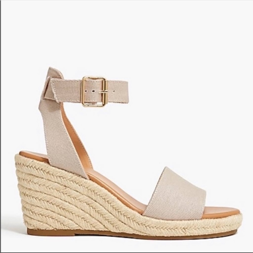 NEW Women’s J. Crew jute wedge sandals size 10